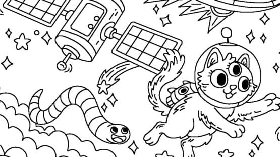 Screenshot 100 Cats Lost in the Future Find & Color