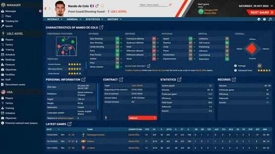 Screenshot Pro Basketball Manager 2023