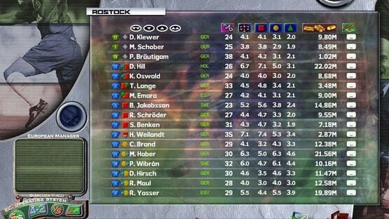 Screenshot Gianluca Vialli's European Manager