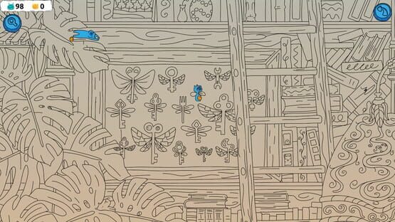 Screenshot Hidden Capybaras with Orange in the Whimsical Library