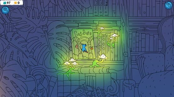 Screenshot Hidden Capybaras with Orange in the Whimsical Library