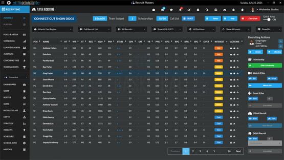 Screenshot Draft Day Sports: College Basketball 2022