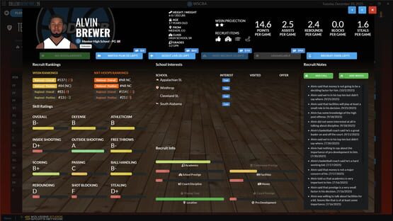 Screenshot Draft Day Sports: College Basketball 26