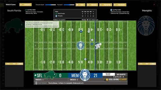 Screenshot Draft Day Sports: College Football 2023