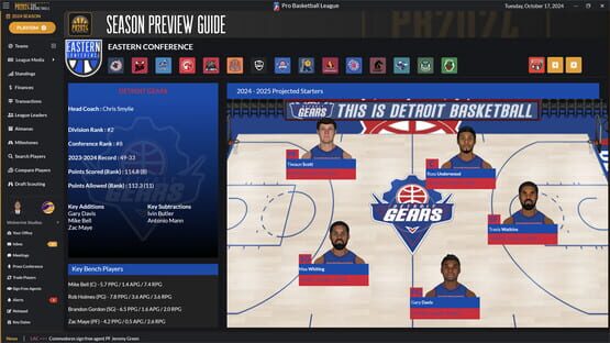 Screenshot Draft Day Sports: Pro Basketball 2024