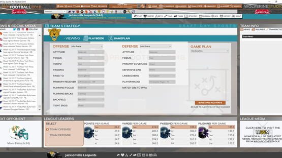 Screenshot Draft Day Sports: Pro Football 2018