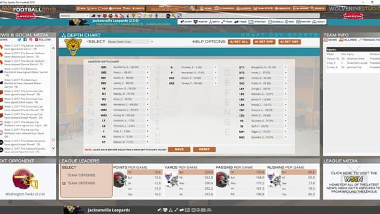 Screenshot Draft Day Sports: Pro Football 2018