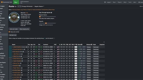 Screenshot Basketball GM